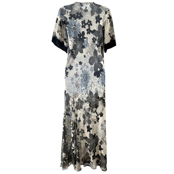 Spencer Alexis Floral Maxi Dress Y2K Fairy Grunge Sheer Lace Boho Maximalist 8 - Picture 2 of 10